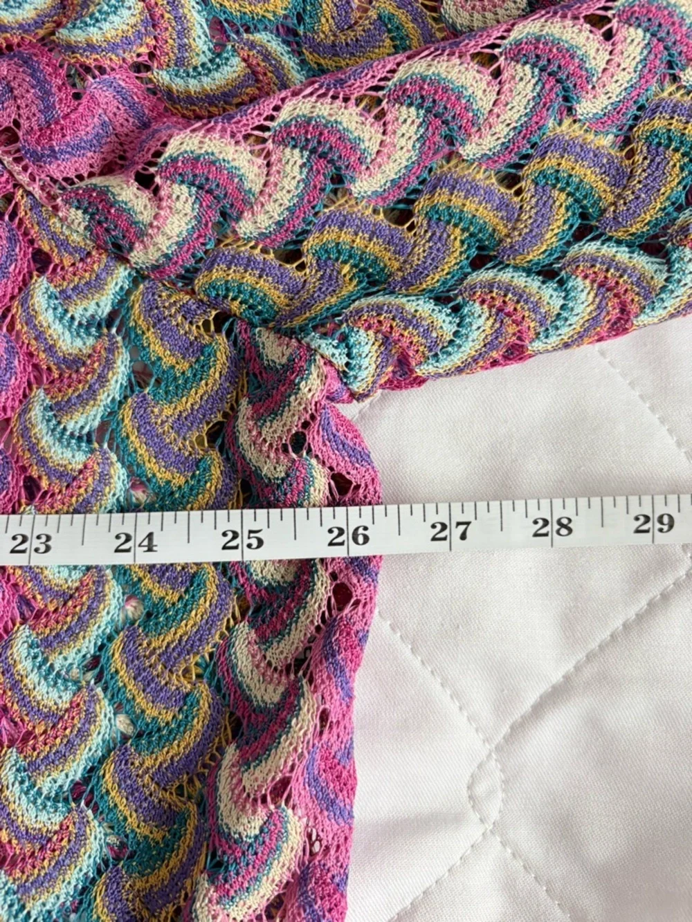 G By Giuliana Black Label Colorful Knit Open Front Cardigan